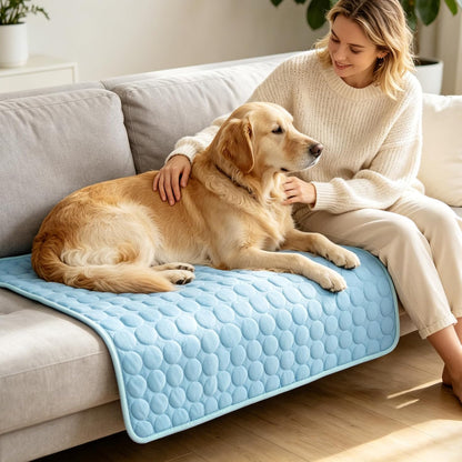 Dog Cooling Mat, Breathable Cooling Mat for Large Dogs(Q-Max>0.4) Washable Cold Crate Pad Cooling Dog Bed Mats, Non-Slip Dog Cooling Pad, Cats Cooling Mat for Kennels, Crates, Cars, Indoor & Outdoor