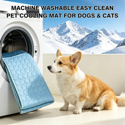 Dog Cooling Mat, Breathable Cooling Mat for Large Dogs(Q-Max>0.4) Washable Cold Crate Pad Cooling Dog Bed Mats, Non-Slip Dog Cooling Pad, Cats Cooling Mat for Kennels, Crates, Cars, Indoor & Outdoor